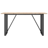 Dining Table O-Frame 140x80x75 cm Solid Wood Pine and Steel 3282676