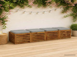 4-Piece Seat Cushions VUGHT 4 pcs 100% Polyester Grey 946286