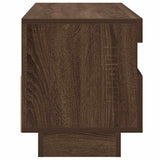 TV Cabinet with LED Lights Brown Oak 100x35x40 cm 815722