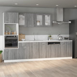 Microwave Cabinet "Lyon" Grey Sonoma 60x57x207 cm Engineered Wood 815604