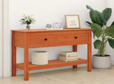 Console Table Wax Brown 100 x 35 x 75 cm Soild Pine Wood 869937