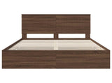 Bed Frame with Drawer Brown Oak 140 x 190 cm Engineer Wood 3411123