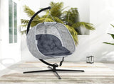 Hanging Egg Chair Outdoor Indoor Garden Swing Chair with Folding Basket, Garden Hanging Chair with T3398P328491