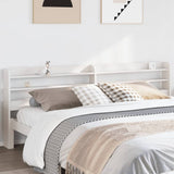 Headboard with Shelves White 180 cm Solid Wood Pine 850942