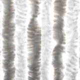 Fly Curtain Light Grey and White 90x200 cm Chenille 377313