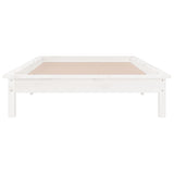 LED Bed Frame without Mattress White 100x200 cm Solid Wood 820597