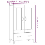 Highboard Sonoma Oak 70x31x115 cm Engineered Wood 812576