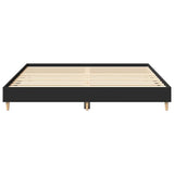 Bed Frame Black Engineered wood, solid eucalyptus wood, plywood 3328700