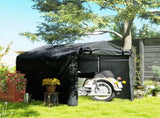 2.2 x 1.6 m Garden Storage Tent, Waterproof Anti-UV Bike Tent with Roll-up Zipper Door, Galvanised T3398P328028