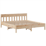 Bed Frame without Mattress 180x200 cm Super King Solid Wood Pine 3323251