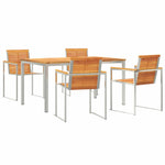 Garden Dining Set 5 pcs Solid Wood Acacia 3334807