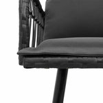 Garden Sofa Set 2 pcs Black Poly Rattan 3328648