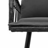 Garden Sofa Set 2 pcs Black Poly Rattan 3328652