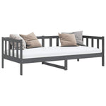Day Bed without Mattress Grey Solid Wood Pine 90x200cm 806942