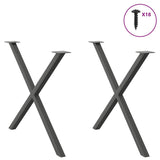 Dining Table Legs X-Shaped 2 pcs Anthracite 90x cm Steel 4012926