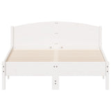 Bed Frame without Mattress White 120x190 cm Small Double Solid Wood Pine 842611