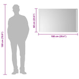 LED Bathroom Mirror Transparent 100 x 60 cm Tempered Glass 42045805