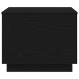 ZNTS Coffee Table with LED Lights Black Oak 50x50x40 cm 862259