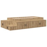 Storage Bed Frame with Drawer Artisan oak 244 x 127 x 53.5 cm 3335564