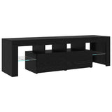 TV Cabinet 2 pcs Black Oak 260 x 37 x 40 cm Engineered Wood 3332506