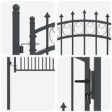 Fence Gate with Spikes EMMEN 125 x 100 cm Powder-coated steel 42009003