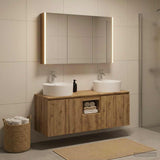 Bathroom Cabinet Set 4 pcs Artisan Oak Engineered Wood 3406470