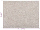 Carpet 20 pcs Light Beige 50 x 50 cm 100% Polypropylene 42046753