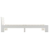Bed Frame without Mattress White Solid Pine Wood 100x200 cm 283155