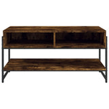 Coffee Table Smoked Oak 90x50x45 cm Engineered Wood 838970