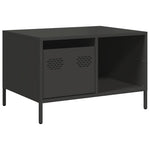 ZNTS Coffee Table Black 68.5x50x43.5 cm Cold-rolled Steel 851280