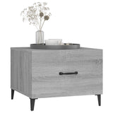 Coffee Table with Metal Legs Grey Sonoma 50x50x40 cm 817539