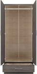 ZNTS Nevada 2 Door 1 Drawer Wardrobe 100-101-128