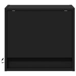 ZNTS Wall-mounted Bedside Cabinets with LED Lights 2 pcs Black 852078