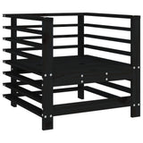Garden Chairs with Cushions 2 pcs Black Solid Wood Pine 825678