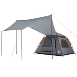 Camping Tent Dome 4-Person Grey and Orange Quick Release 4004145