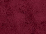 Anti-Slip Faux Rabbit Fur Blanket Olite Bordeaux Red Polyester 42021849