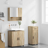 Bathroom Furniture Set 3 pcs Sonoma Oak Engineered wood & Metal 3392955