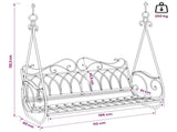 Swing Bench Steel 112 x 60 x 126.5 cm Antique Brown 42038696