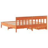 Bed Frame without Mattress Wax Brown 200x200 cm Solid Wood Pine 3301856