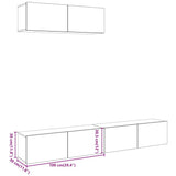 Wall Mounted TV Cabinets 3 pcs Old Wood 100x30x30 cm Engineered Wood 3329007
