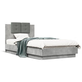 Bed Frame without Mattress Concrete Grey 90x190 cm Single 3209971