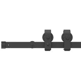 Sliding Door Hardware Kit 183 cm Steel Black 4009744