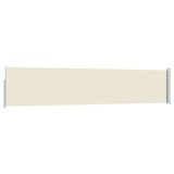 Patio Retractable Side Awning 100x500 cm Cream 48383