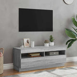 TV Cabinet with LED Lights Grey Sonoma 100x35x40 cm 815721