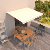 Manual Retractable Awning 450x350 cm Cream 3068997