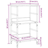 Book Cabinet Old Wood 50x33x82 cm Engineered Wood 857464
