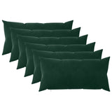 Cushion with Pillow HEERLEN 6 pcs Dark Green Velvet 925294