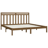 Bed Frame without Mattress Honey Brown 200x200 cm Solid Wood 3105273