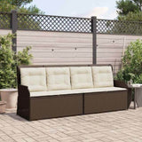 Garden Bench Brown Poly Rattan 3394450