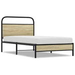 Bed Frame without Mattress 90x200 cm Sonoma Oak Engineered Wood 4100403